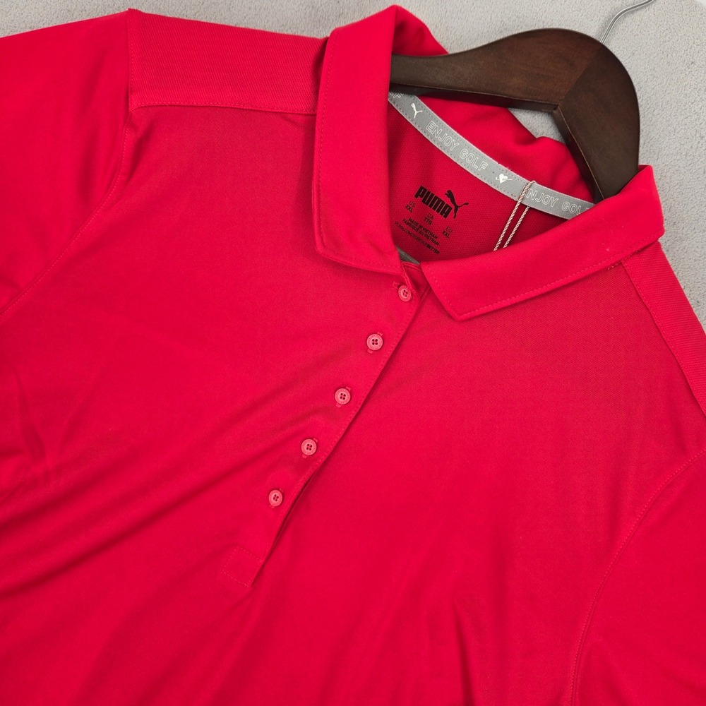 Puma New XXL Gamer Polo Womens Ski Patrol Red Golf Athletic Sporty UPF 50+